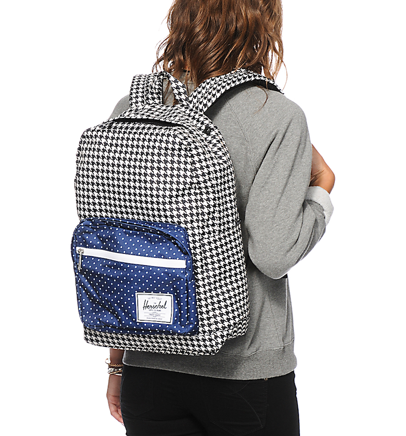 herschel pop quiz backpack houndstooth polka dot