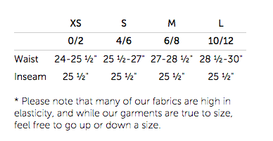 zara terez size chart