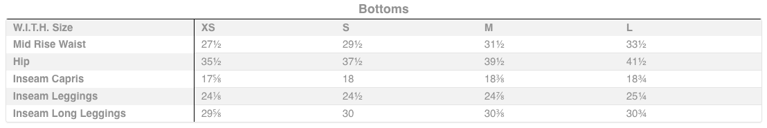 wear it to heart WITH size chart