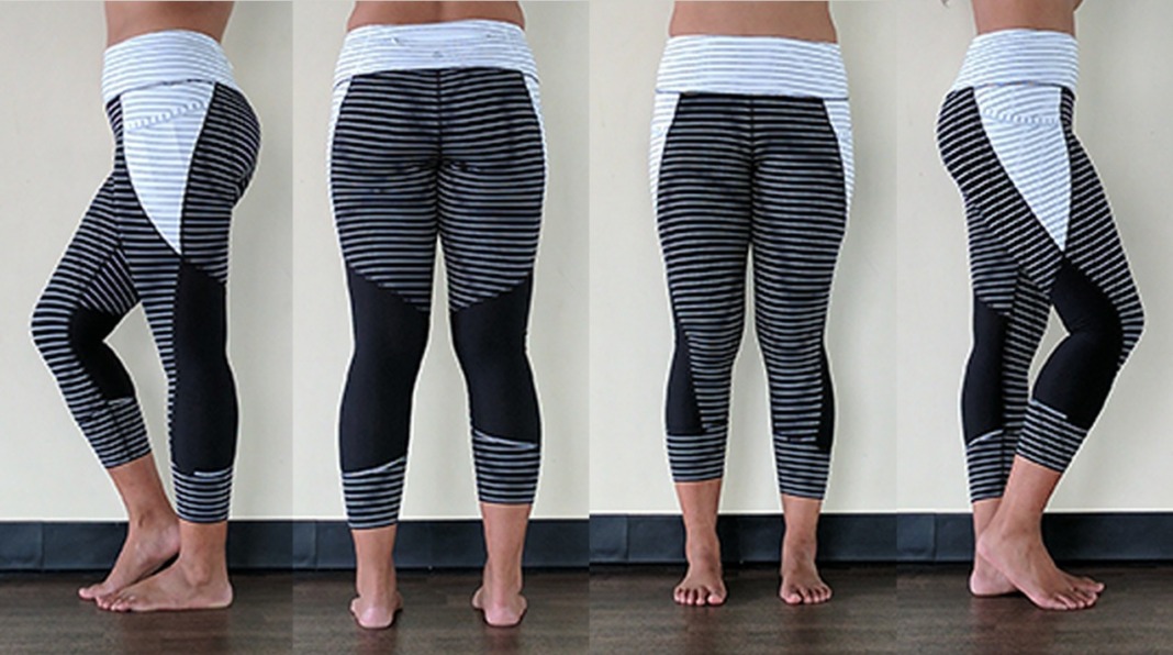 athleta relay stripe crop leggings review