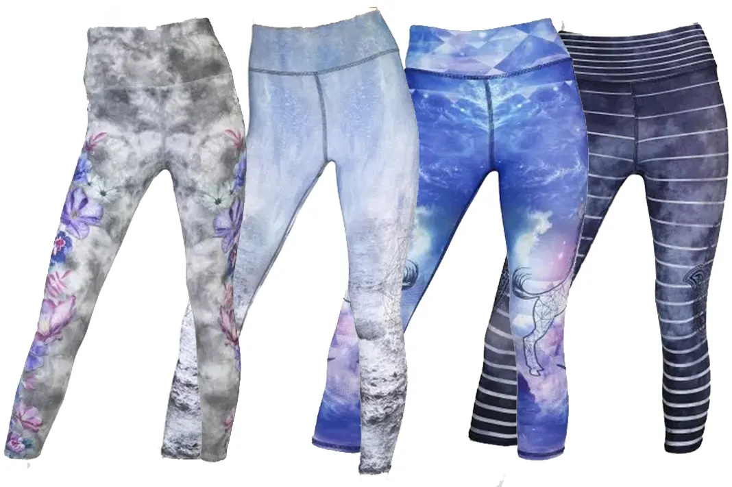 evolution and creation leggings floral stitching unicorn tie dye stripe