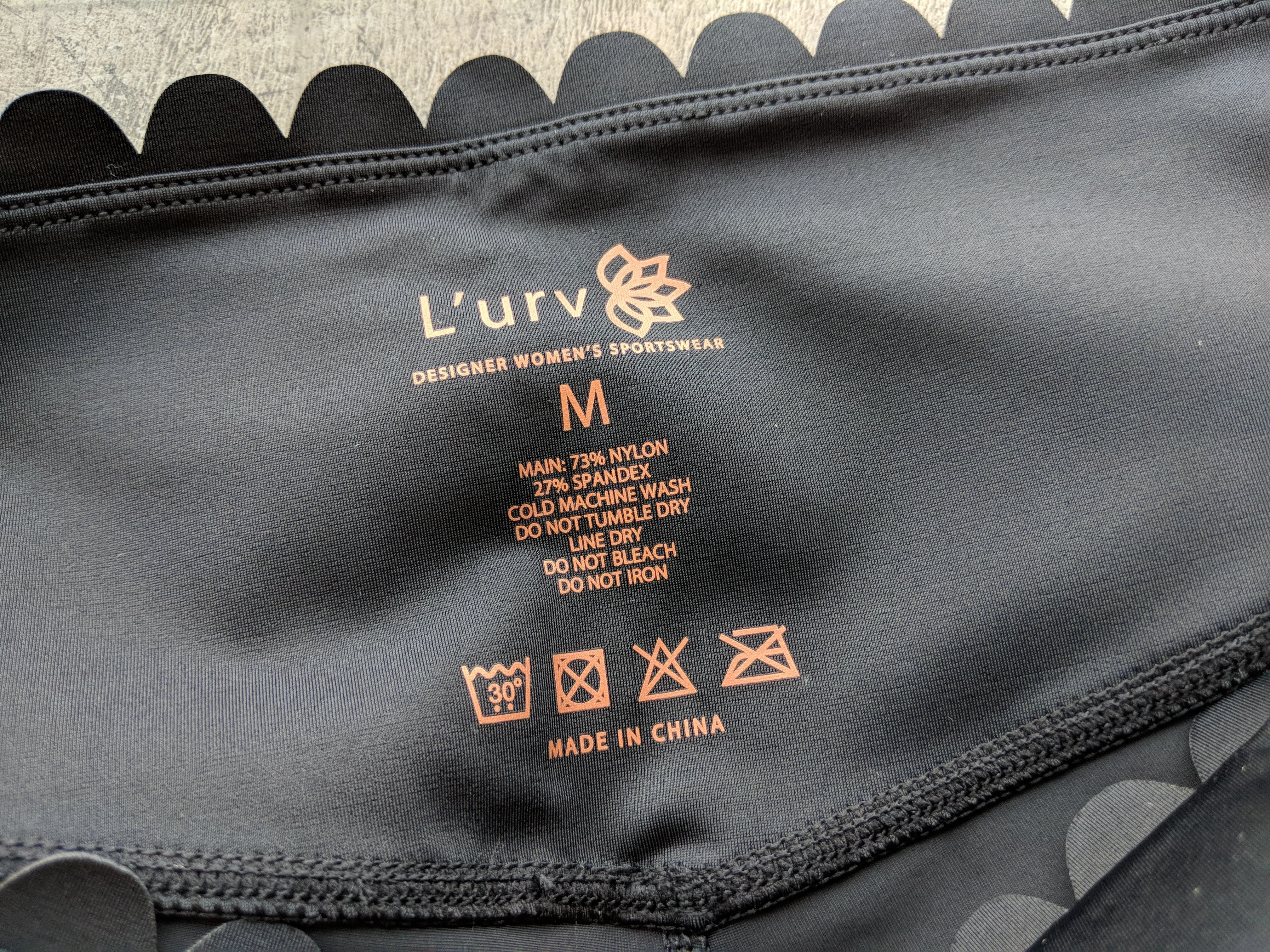 L'URV Activewear - I'm On Clouds 7/8 Legging - Inner Waistband Detail