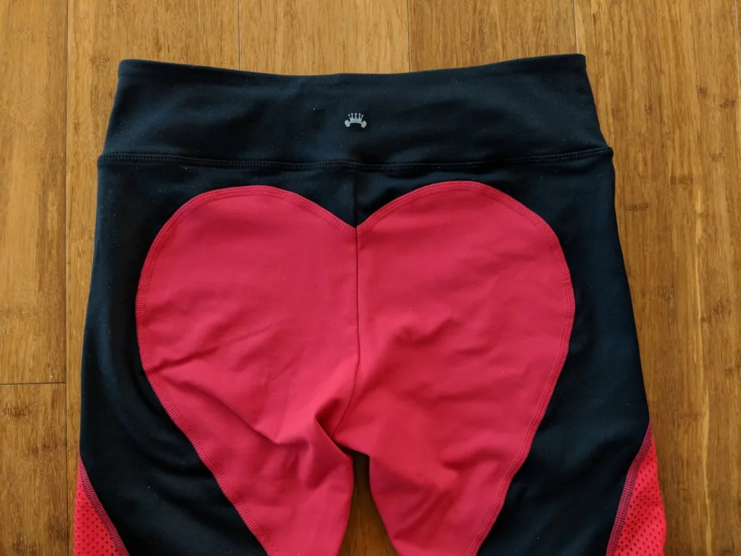 Barbells to Bombshells - Heart Booty Leggings - Waistband (back)