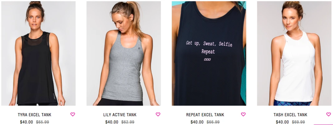 lorna jane 2018 warehouse sale tank tops 3