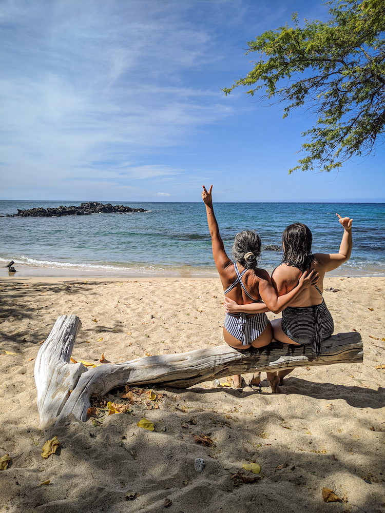 beach 69 hawaii with my friend Tracey