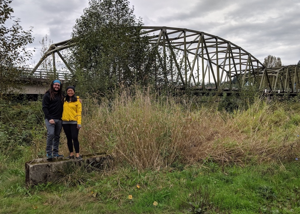 Larry and I at Tolt Macdonald Park for our Fall Colors Kayaking Class with REI