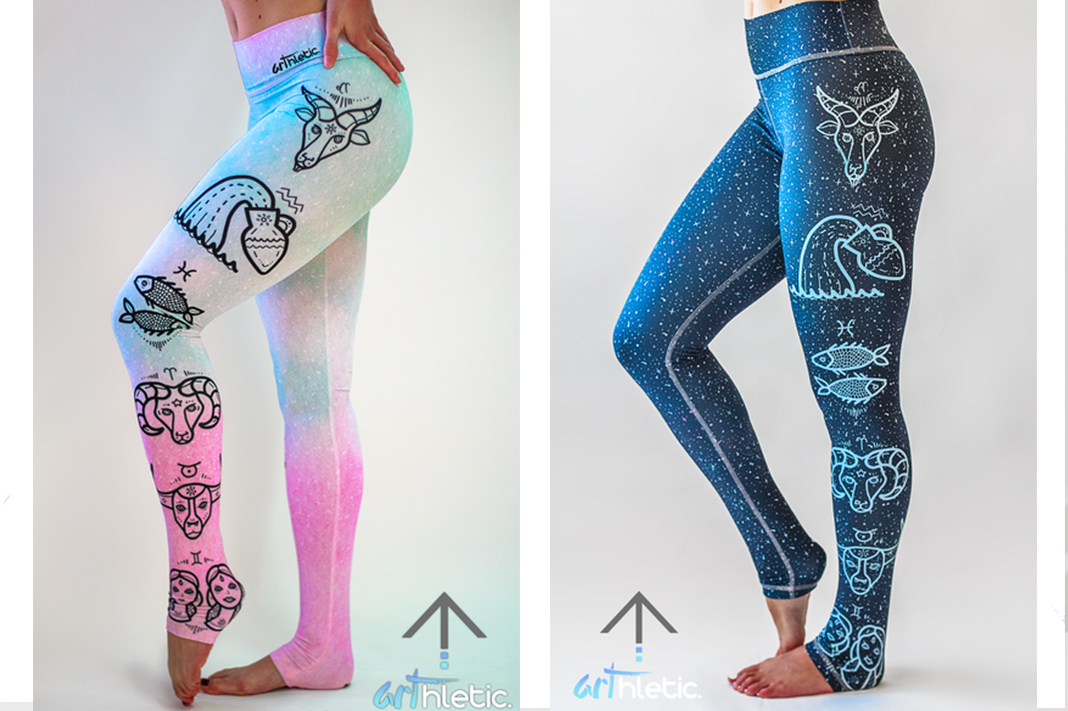 arthletic wear constellation zodiac sign leggings