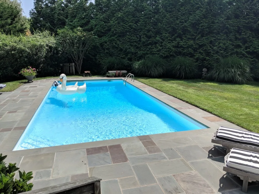 Fancy pool at the Carbon38 Hamptons home.