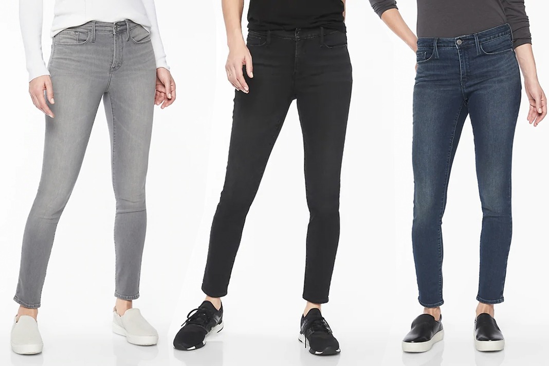 Athleta Sculptek Skinny Jeans in Quartz, Carbon and Sapphire Wash