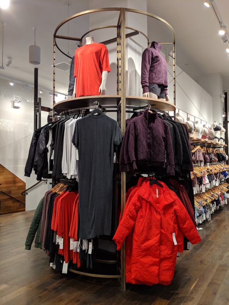 lululemon flagship new york store fashion district men womens lululemon lab display