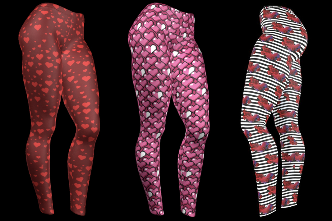 bombsheller heart valentine's day leggings schimiggy reviews