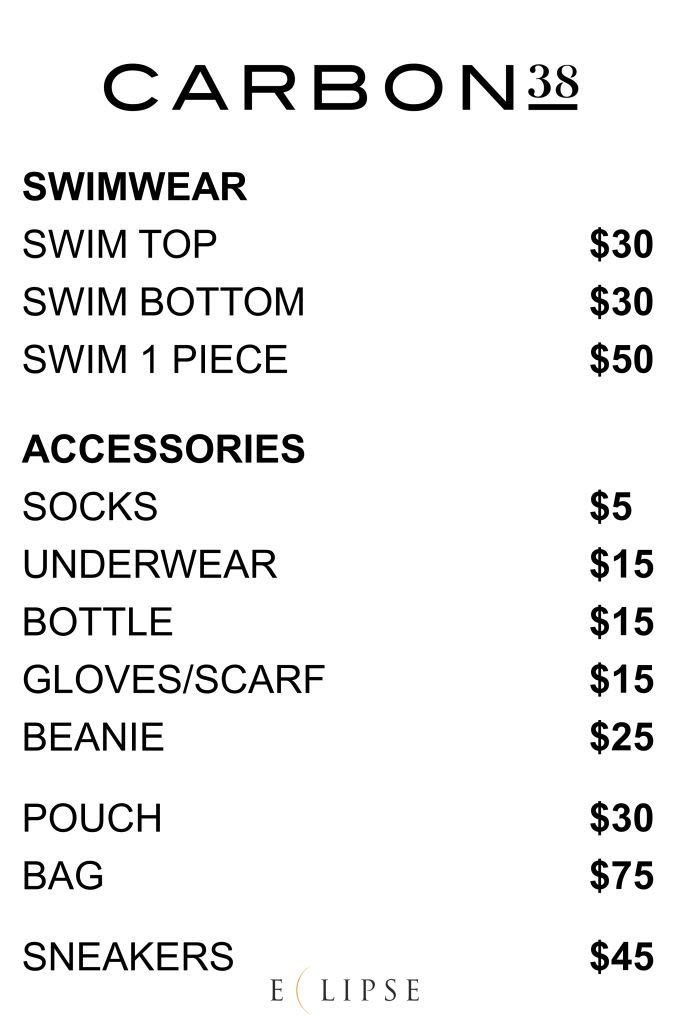 carbon38 sample sale price list