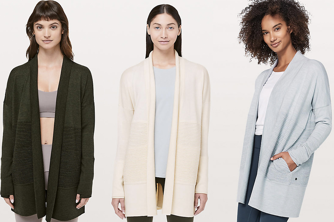 lululemon sit in lotus wrap cardigan