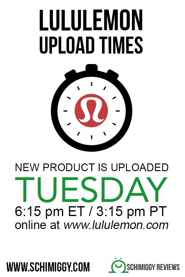 lululemon upload times new product drop