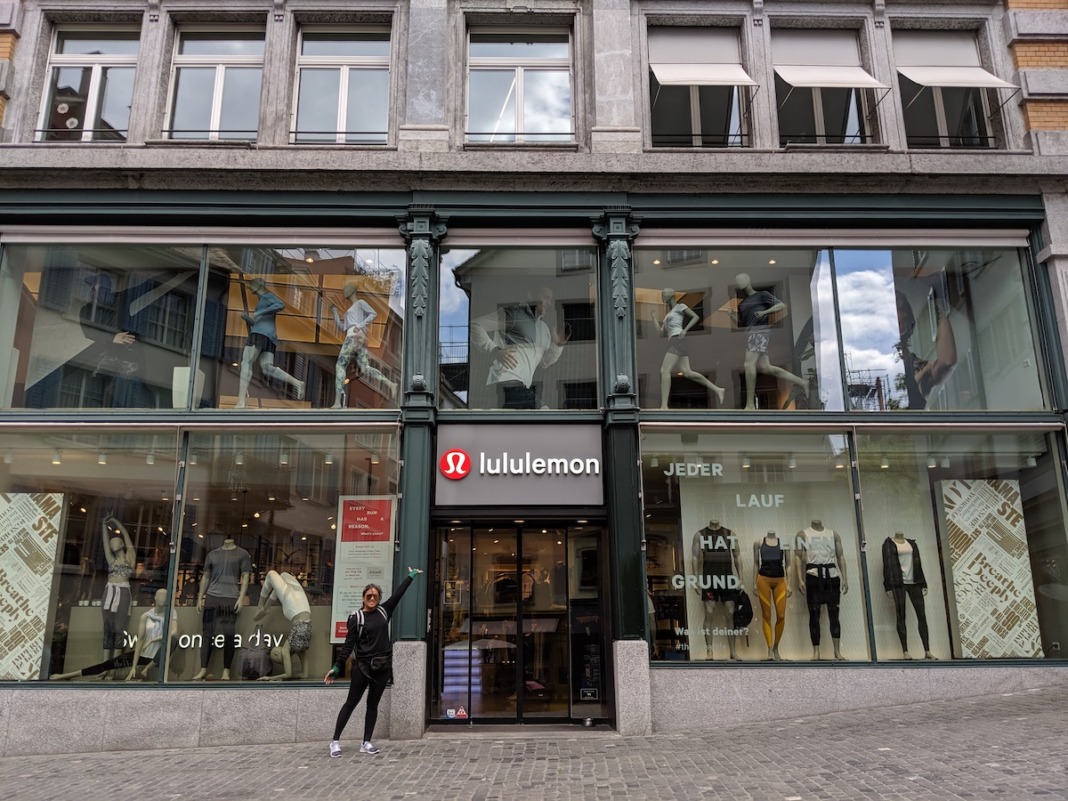 lululemon store front zurich switzerland europe