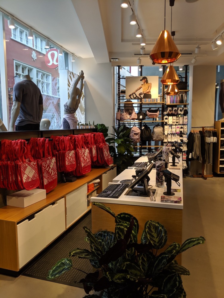 lululemon store in zürich switzerland cash wrap