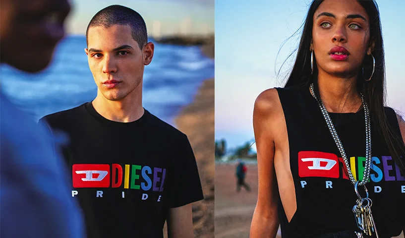 diesel pride collection lgbtq rainbow clothing