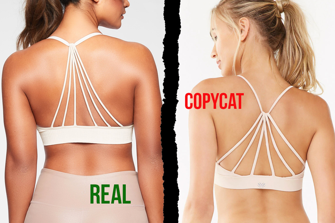 athleta vs forever21 convergence sports bra dupe copycat activewear