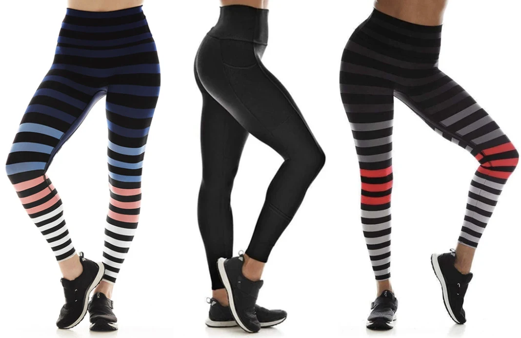 k-deer sneaker length leggings signature stripe black