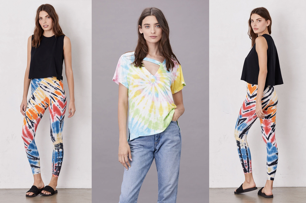 LNA tie dye leggings and simi tee