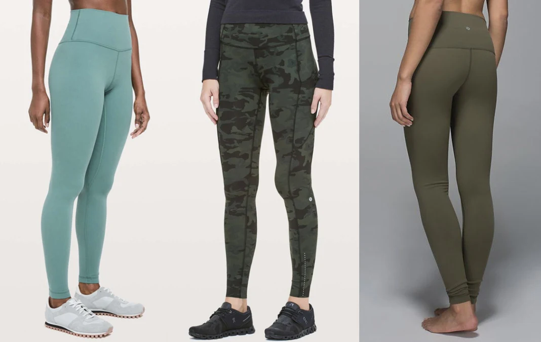 lululemon green leggings fast and free camo wunder under pant align green smoke pants