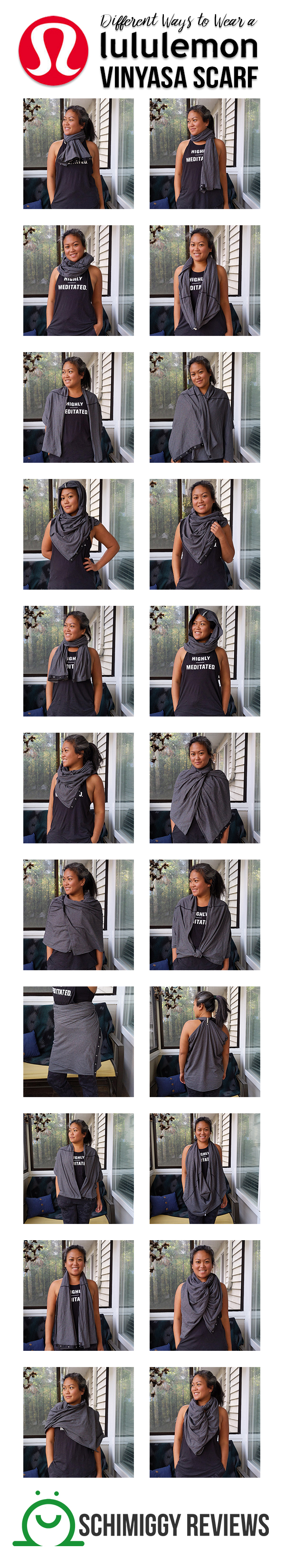 Different Ways to Wear a lululemon Vinyasa Scarf | Schimiggy Reviews