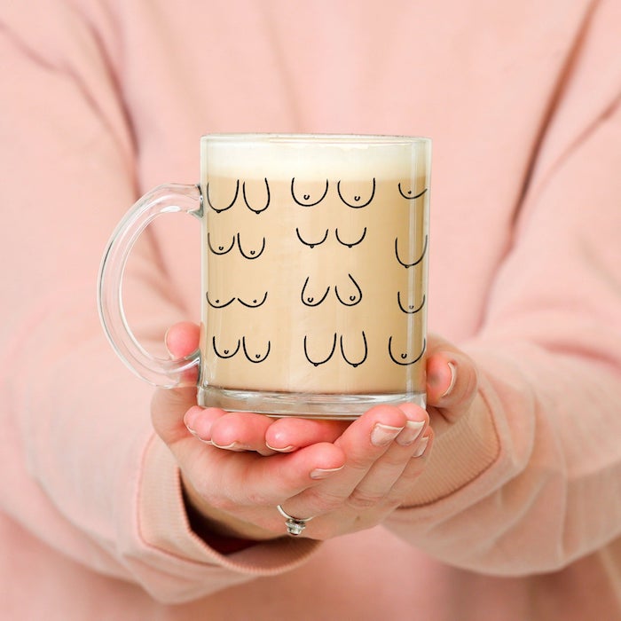 free the nipple boob mug cup