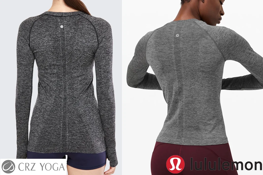 CRZ Yoga long sleeve seamless top versus lululemon swiftly long sleeve