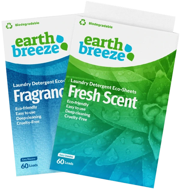 earth breeze eco-friendly laundry detergent sheets