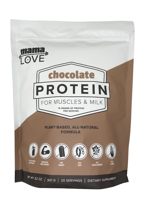 mama love chocolate protein powder unsweetened