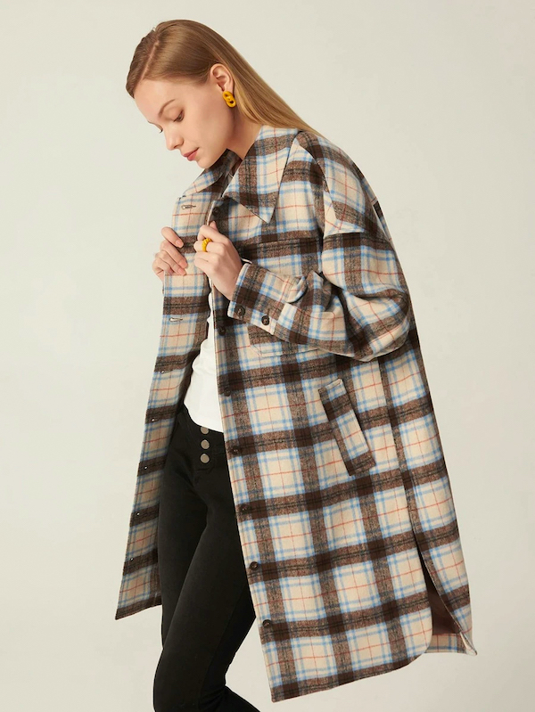 shein plaid shirt jacket shacket