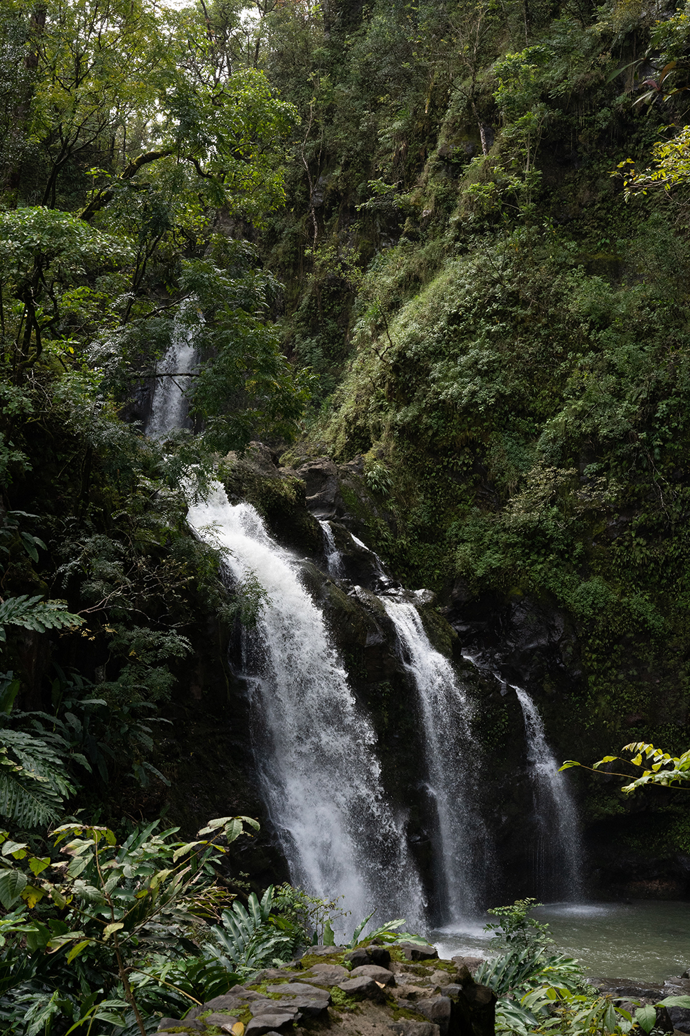 Upper Waikani Falls or Three Bears Falls