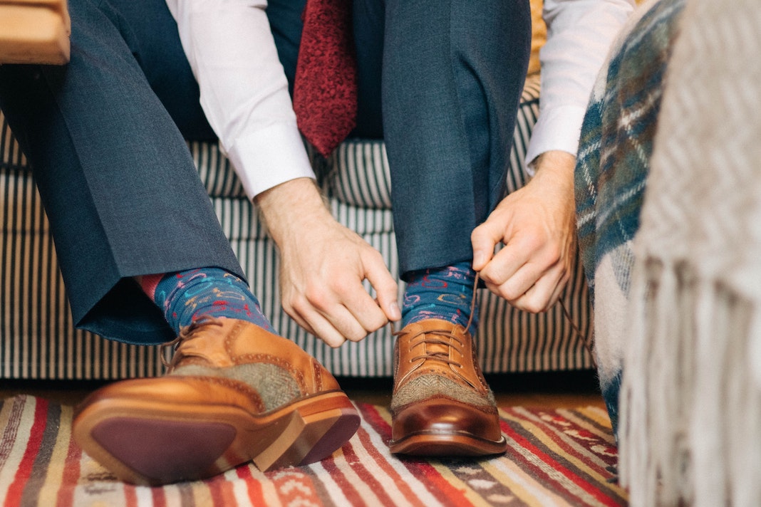 men's sock and dress shoes