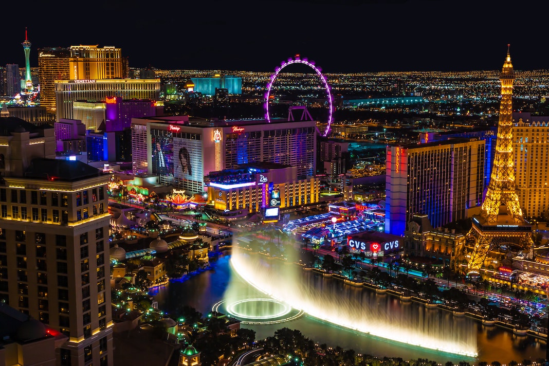 las vegas strip in the night time