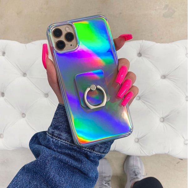 velvet caviar nebula hologram phone case