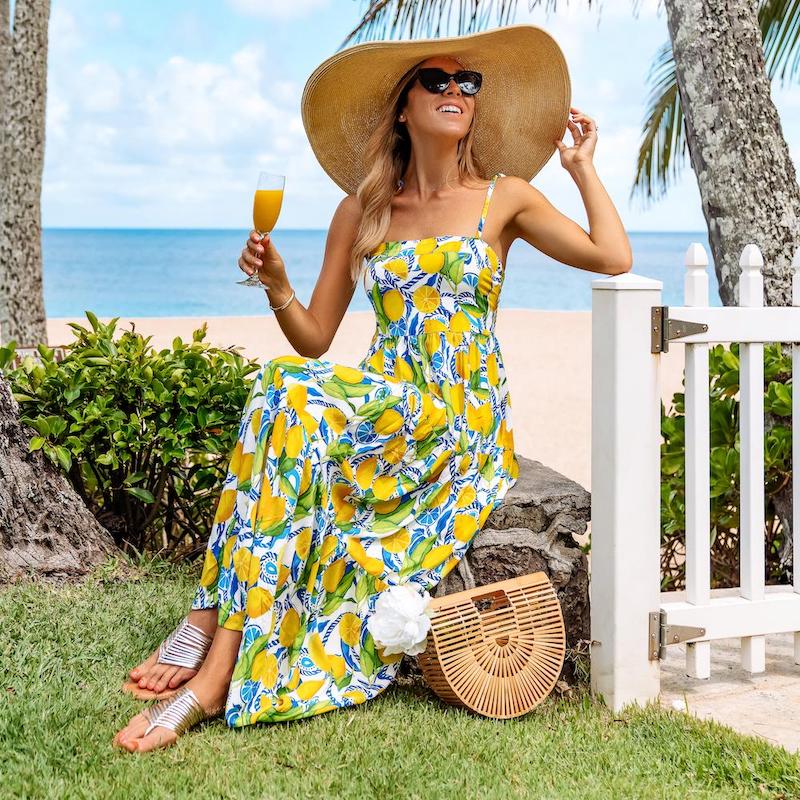 Kenny Flowers Positano Lemon Maxi Dress