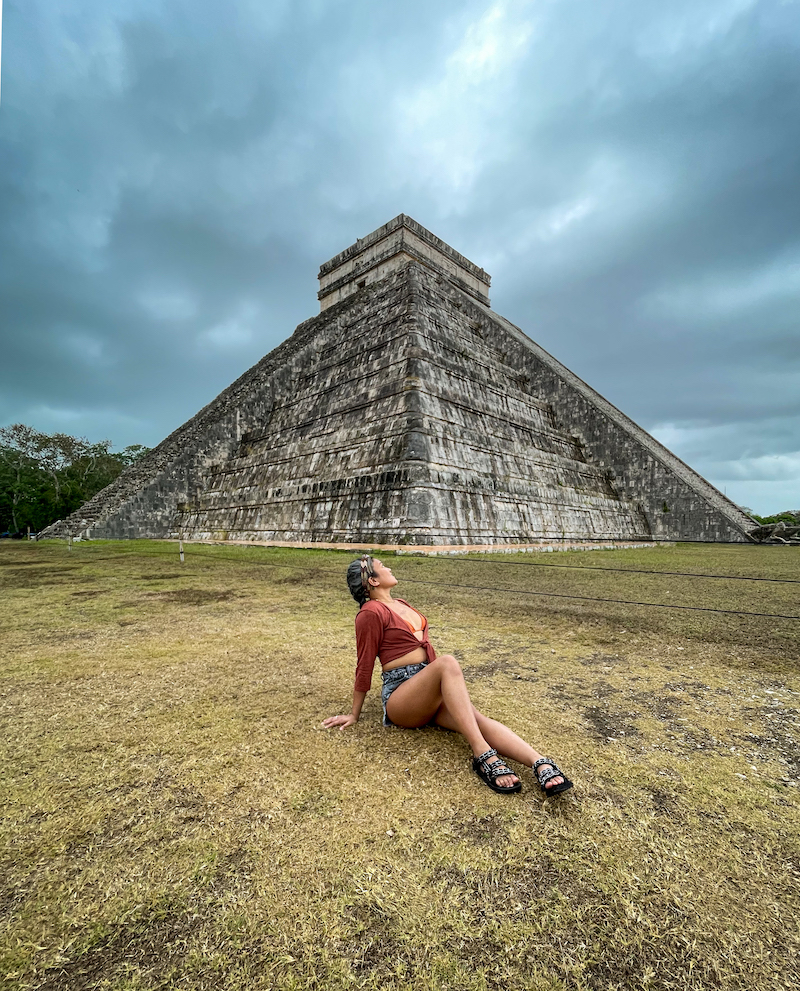 alex tran schimiggy at chichen itza in mexico