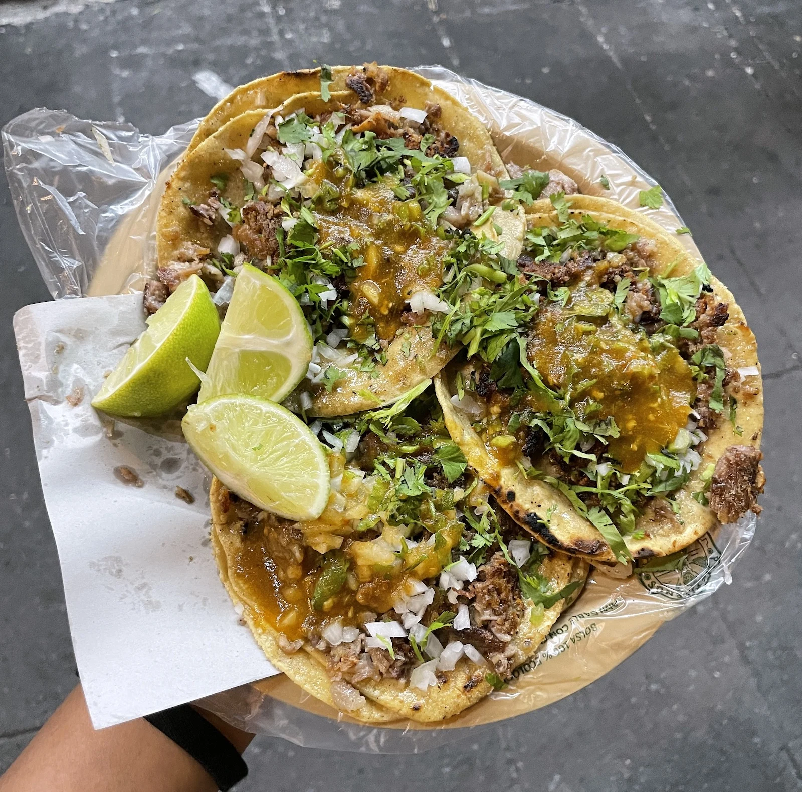 suadero and tripa tacos from taqueria El Torito