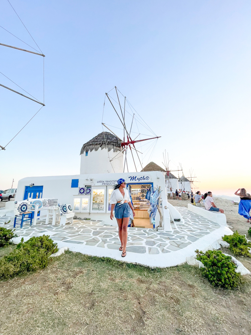 schimiggy at the windmills of mykonos