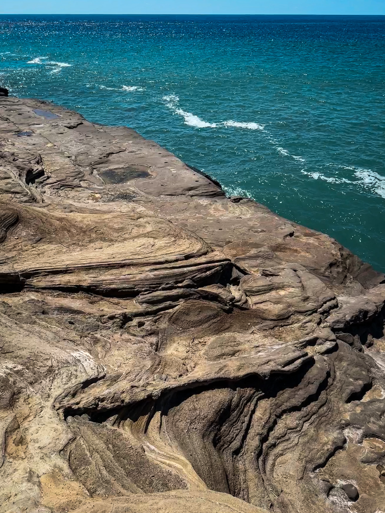 Pahoehoe Lava Formation China Walls Hanapepe Oahu Hawaii