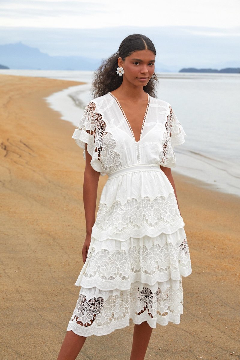 Farm Rio white dress