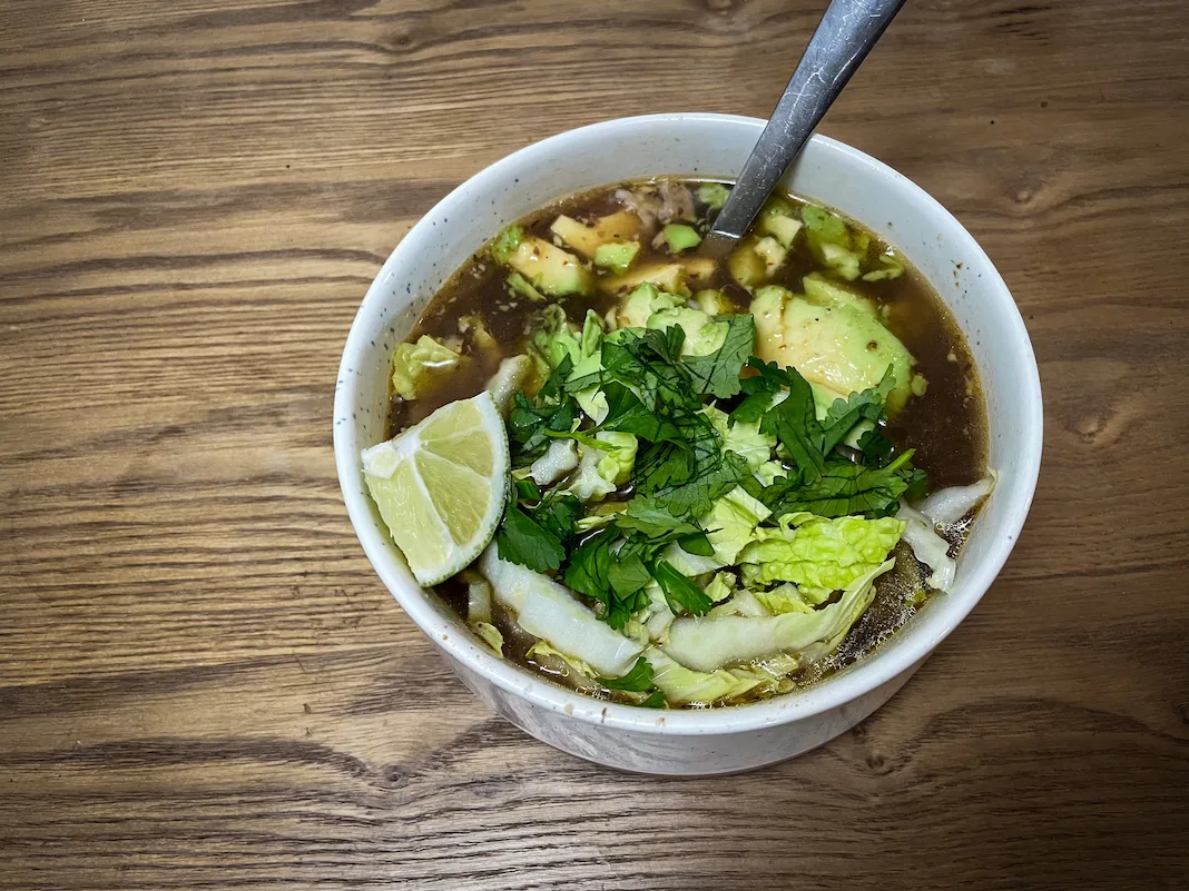 rojo red pozole chicken soup