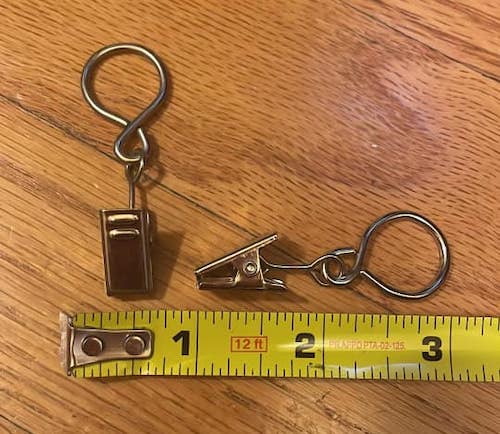 IKEA curtain rings with clips 2 inch long