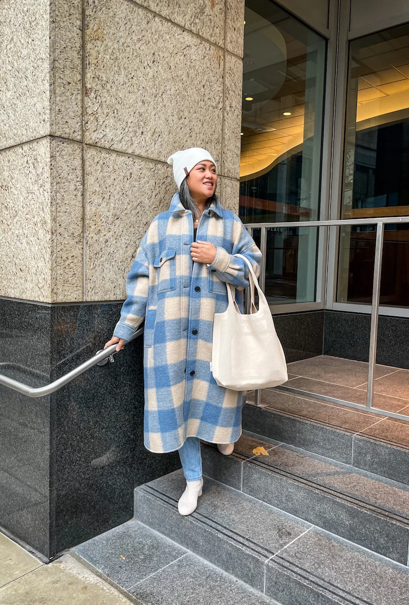 Isabel Marant Review Fontizi Coat in Blue Check