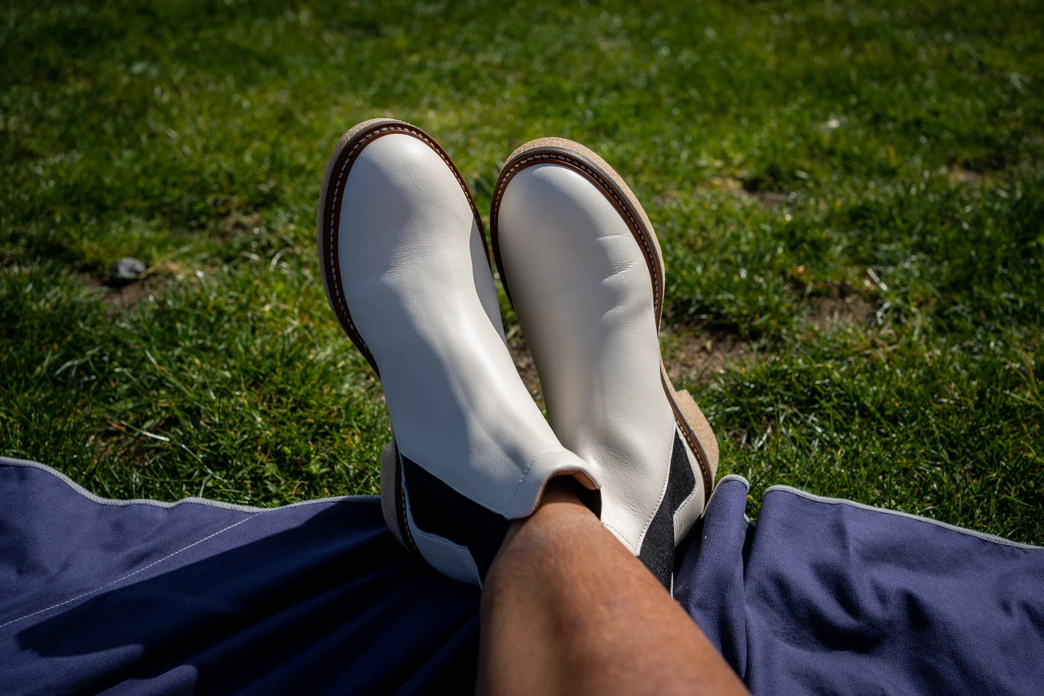 Everlane Italian Chelsea Boot in White