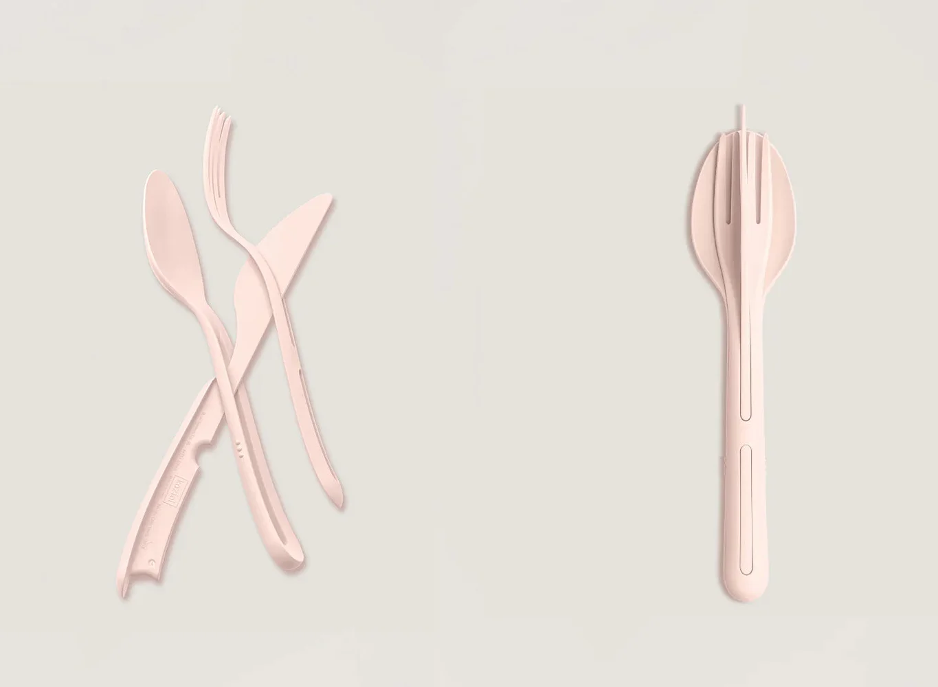 Reusable Travel Cutlery Pink