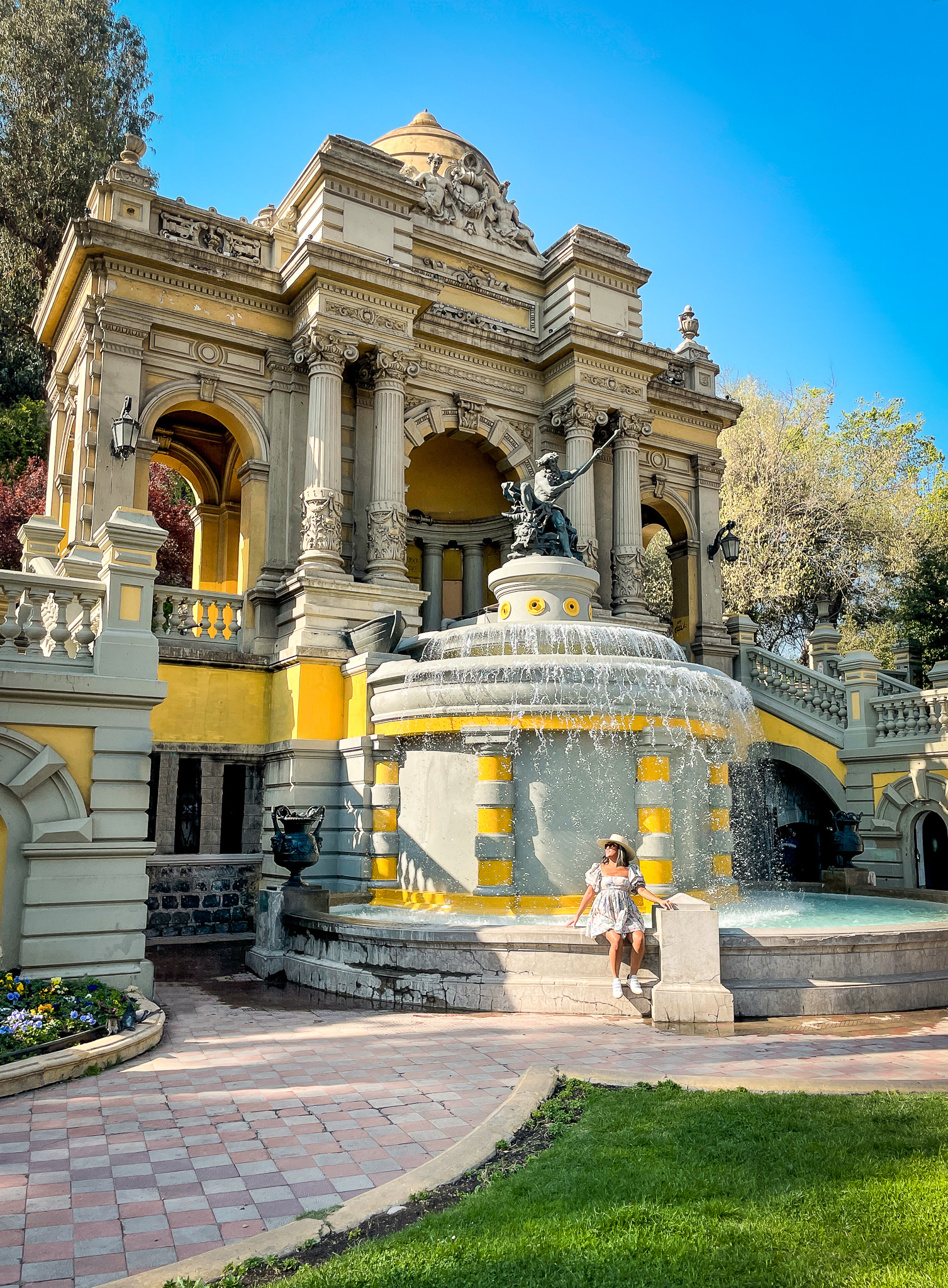 Fuente Neptuno Neptune's Fountain Santiago Chile