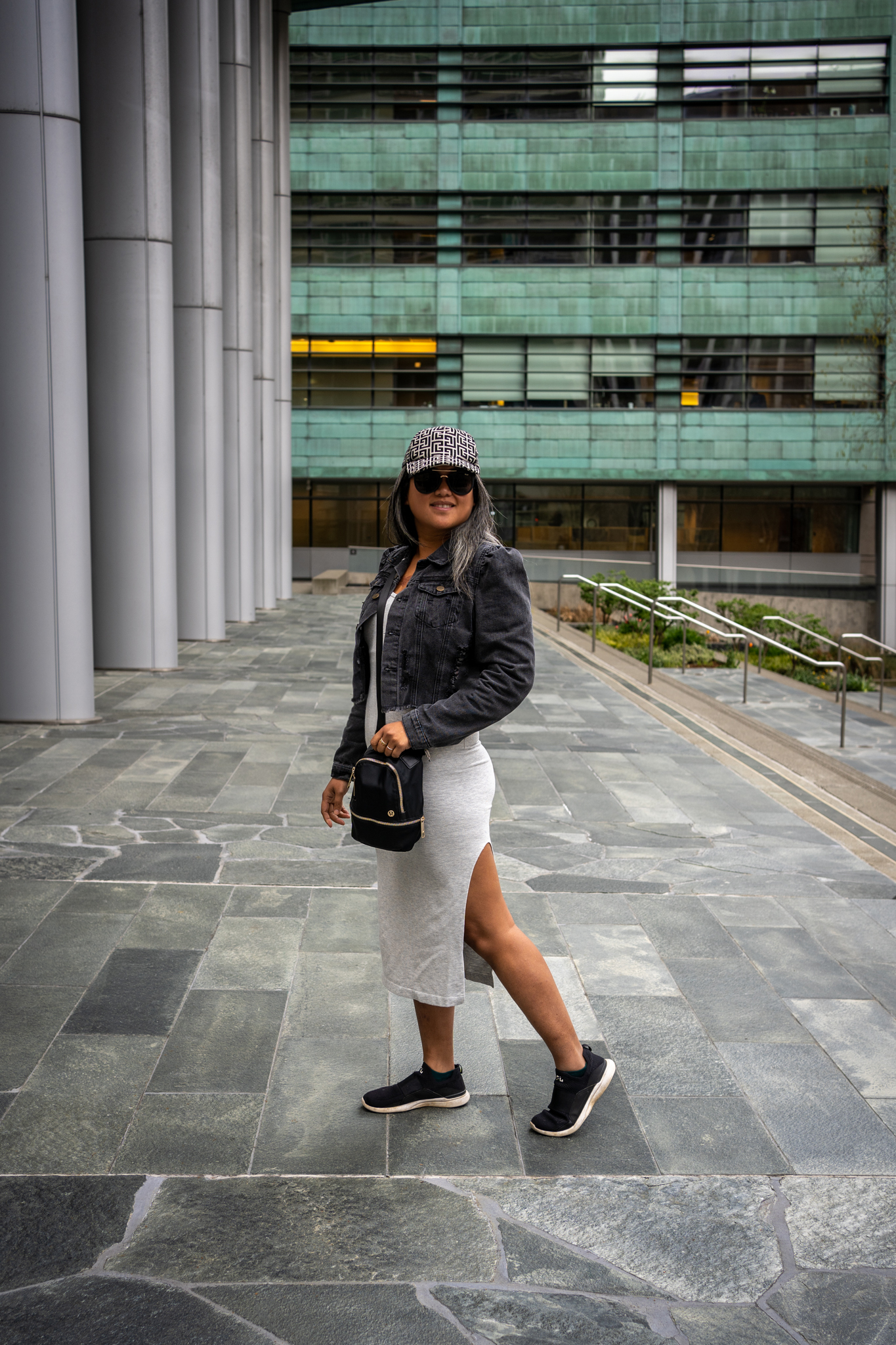 Monochrome Spring Outfit lululemon APL Quay Balmain Fabletics Mono B