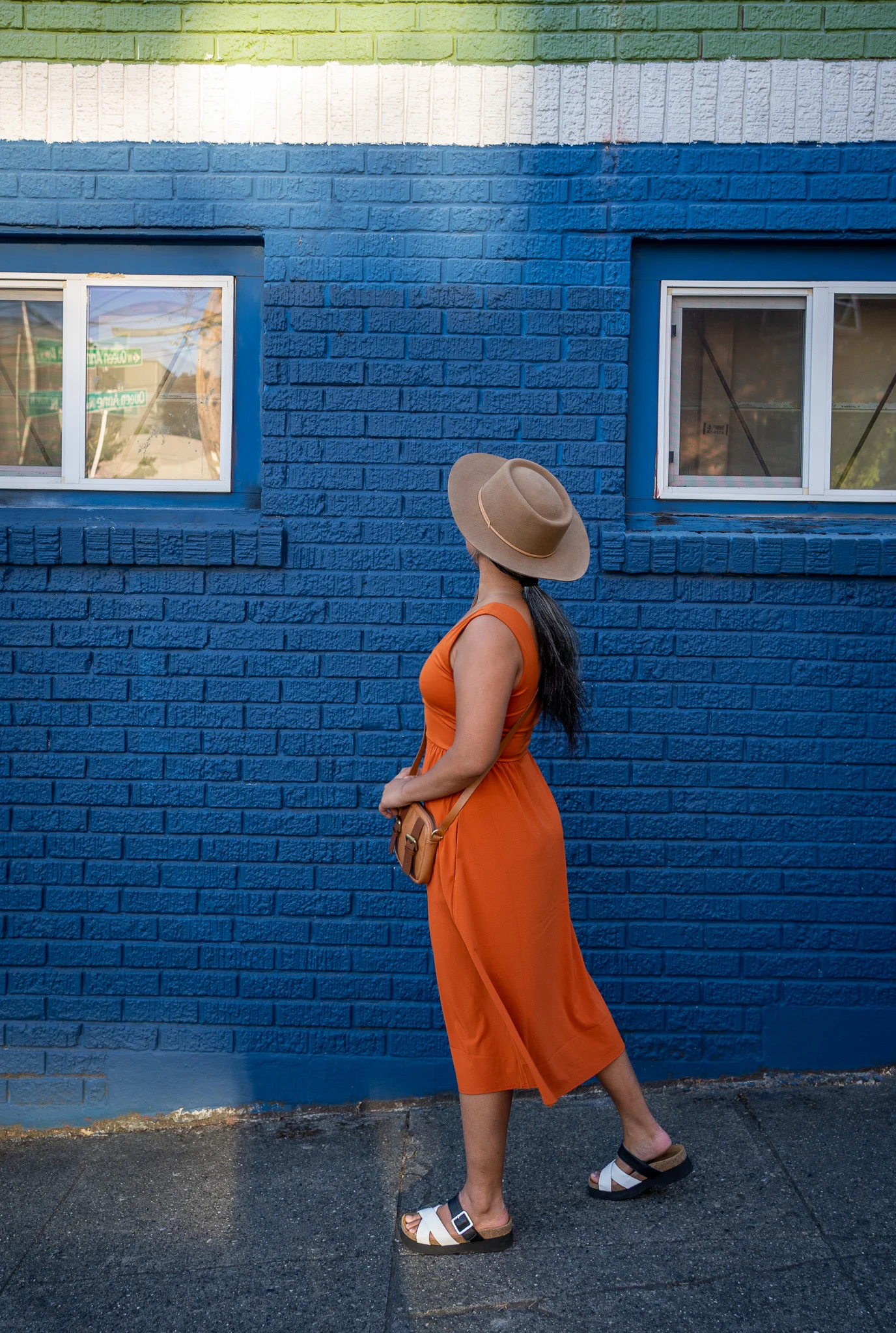 lole forillon dress burnt sienna orange side