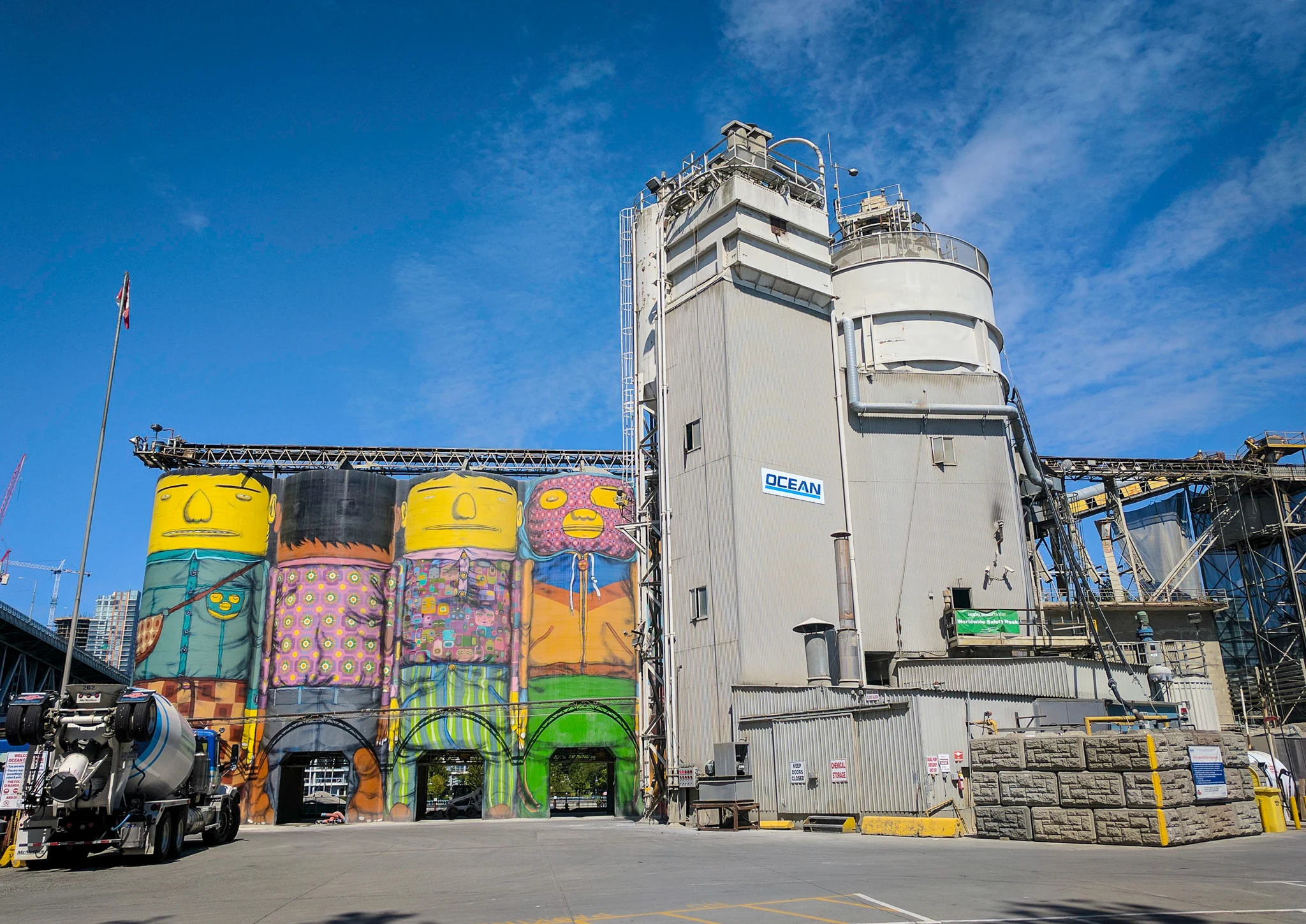 Giants on Granville Island Street Art Vancouver BC Canada